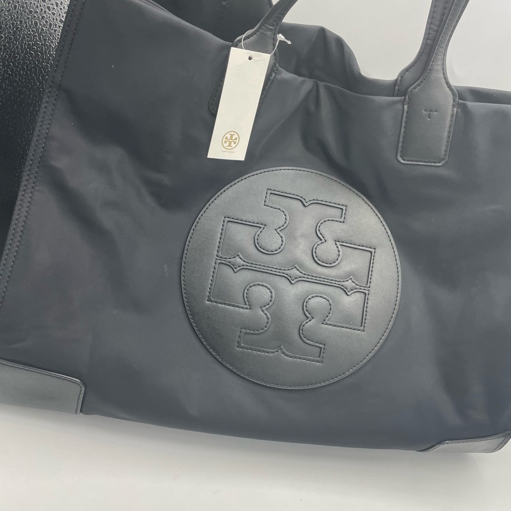 Tory Burch Ella Nylon Tote Bag in Black